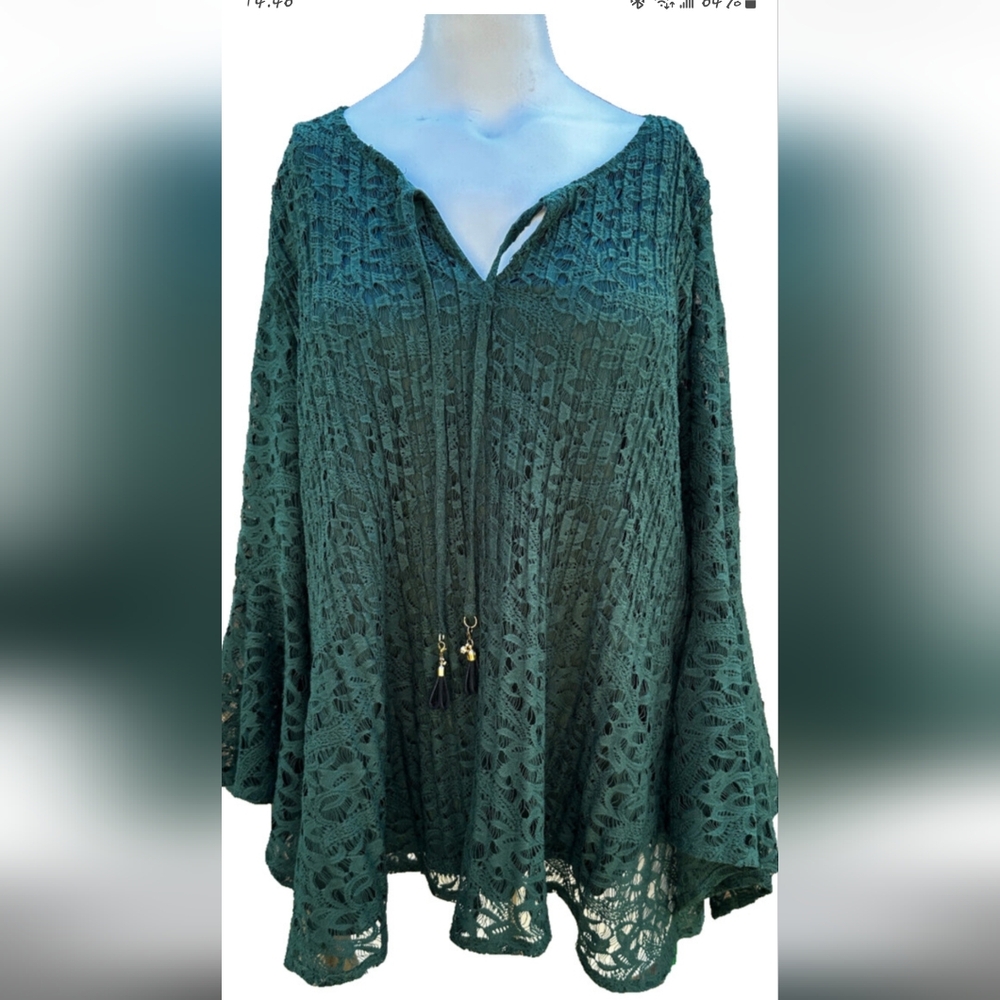 Melissa Paige flounced sleeve top